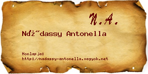 Nádassy Antonella névjegykártya
